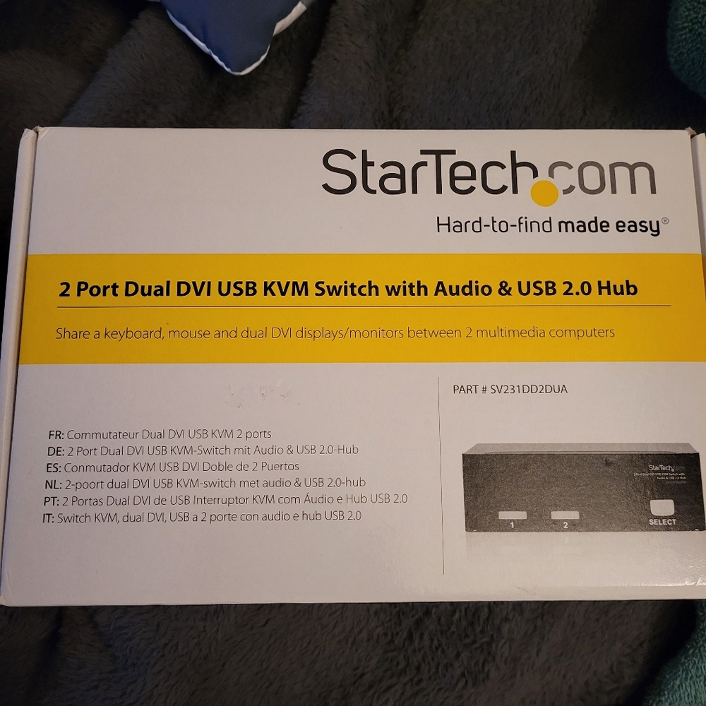 StarTech 2-port DUAL DVI USB KVM Switch with Audio & USB 2.0 Hub